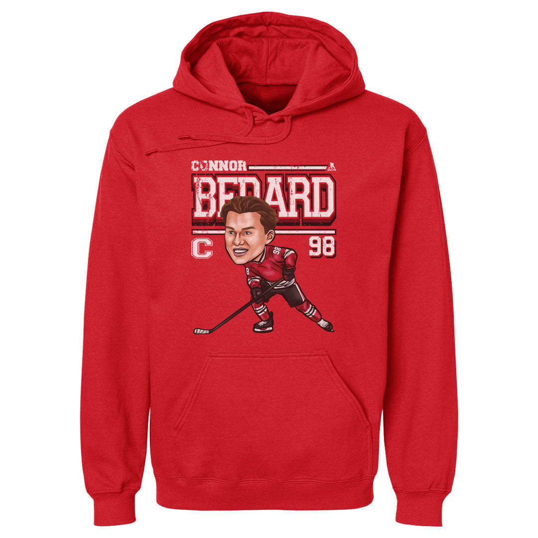 Connor Bedard Chicago Cartoon WHT