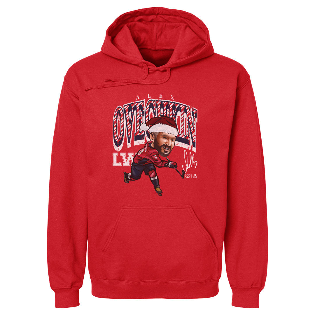 Alex Ovechkin Washington Cartoon Santa Hat WHT