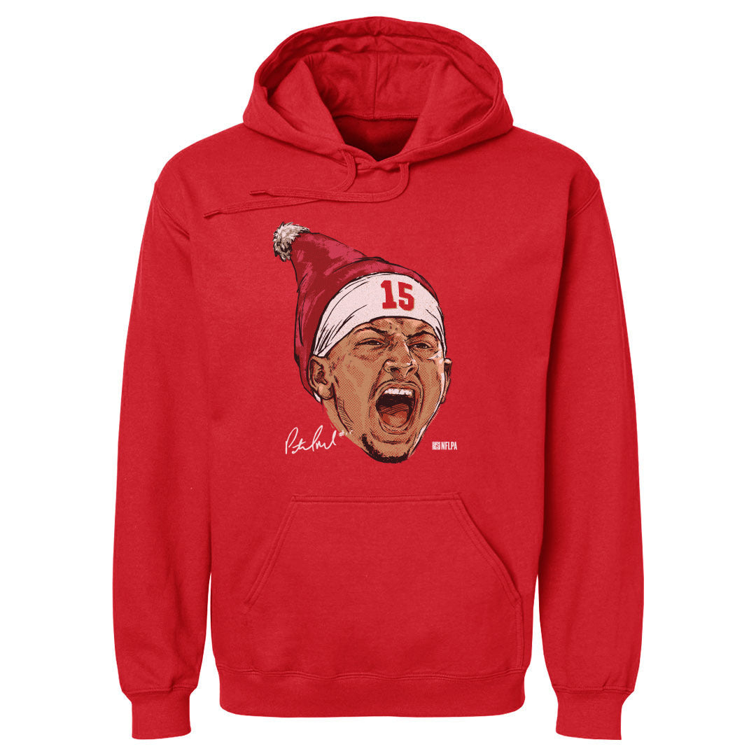 Patrick Mahomes Kansas City Portrait Santa Hat WHT