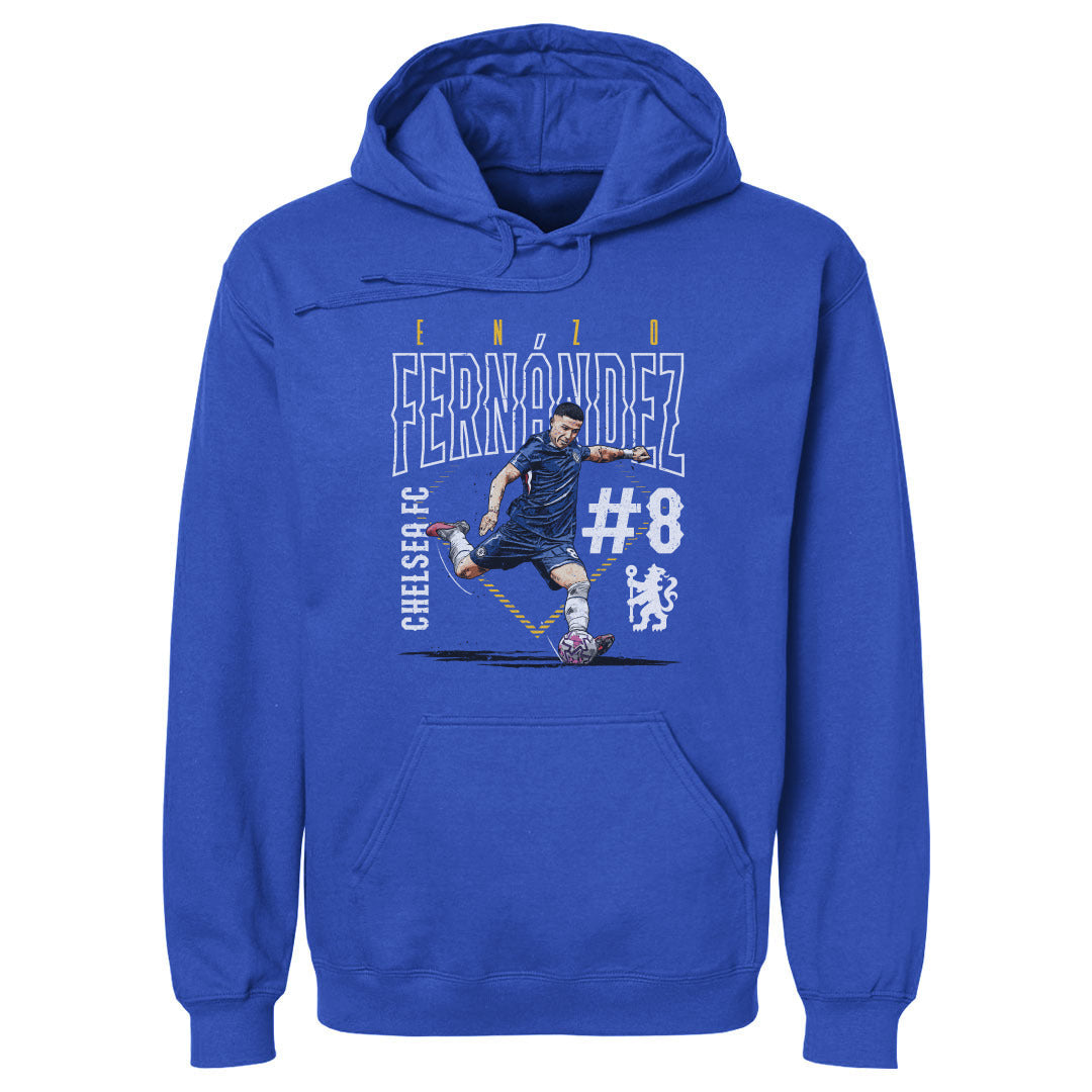 Enzo Fernandez Chelsea FC Outline Number WHT