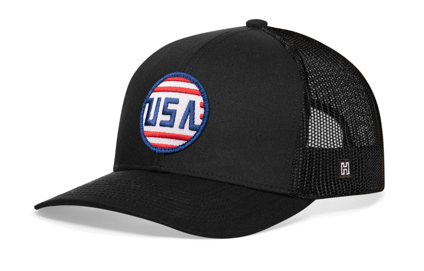 USA Stripes Trucker Haka Hat Black America Snapback