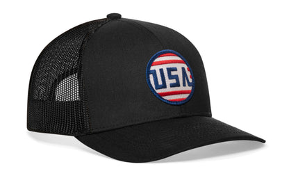 USA Stripes Trucker Haka Hat Black America Snapback