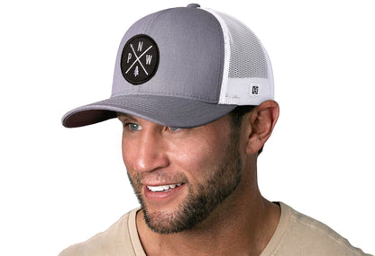 PNW Trucker Haka Hat Gray-White PNW X Snapback