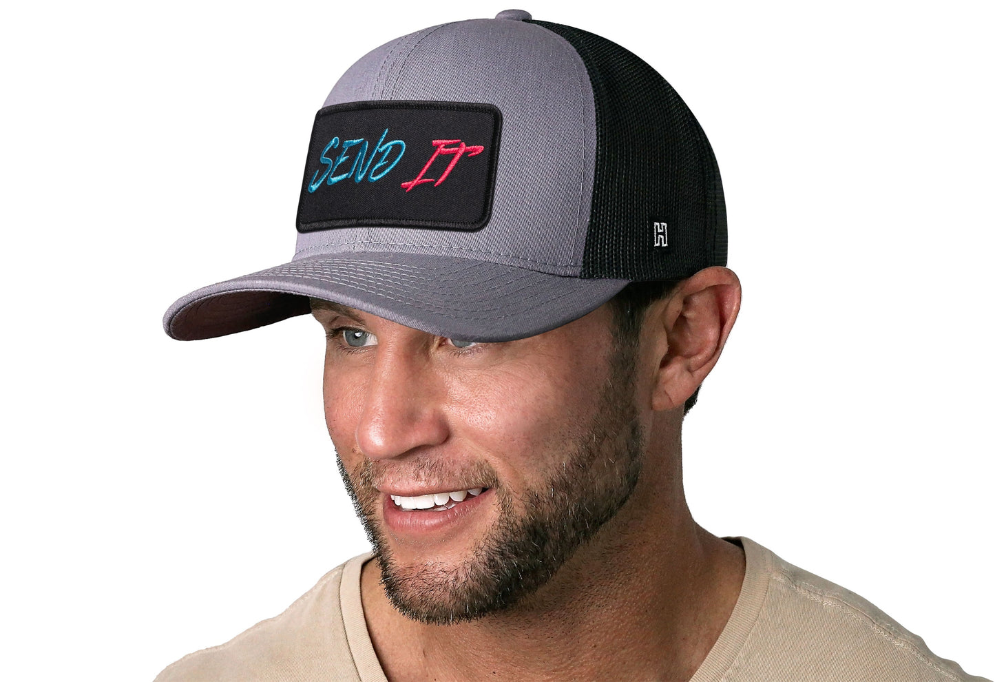 Send It Trucker Haka Hat Gray-Black  Snapback