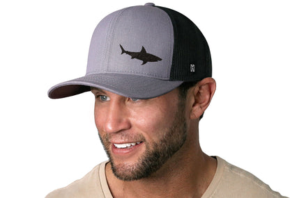 Shark Trucker Haka Hat Gray-Black Beach Snapback