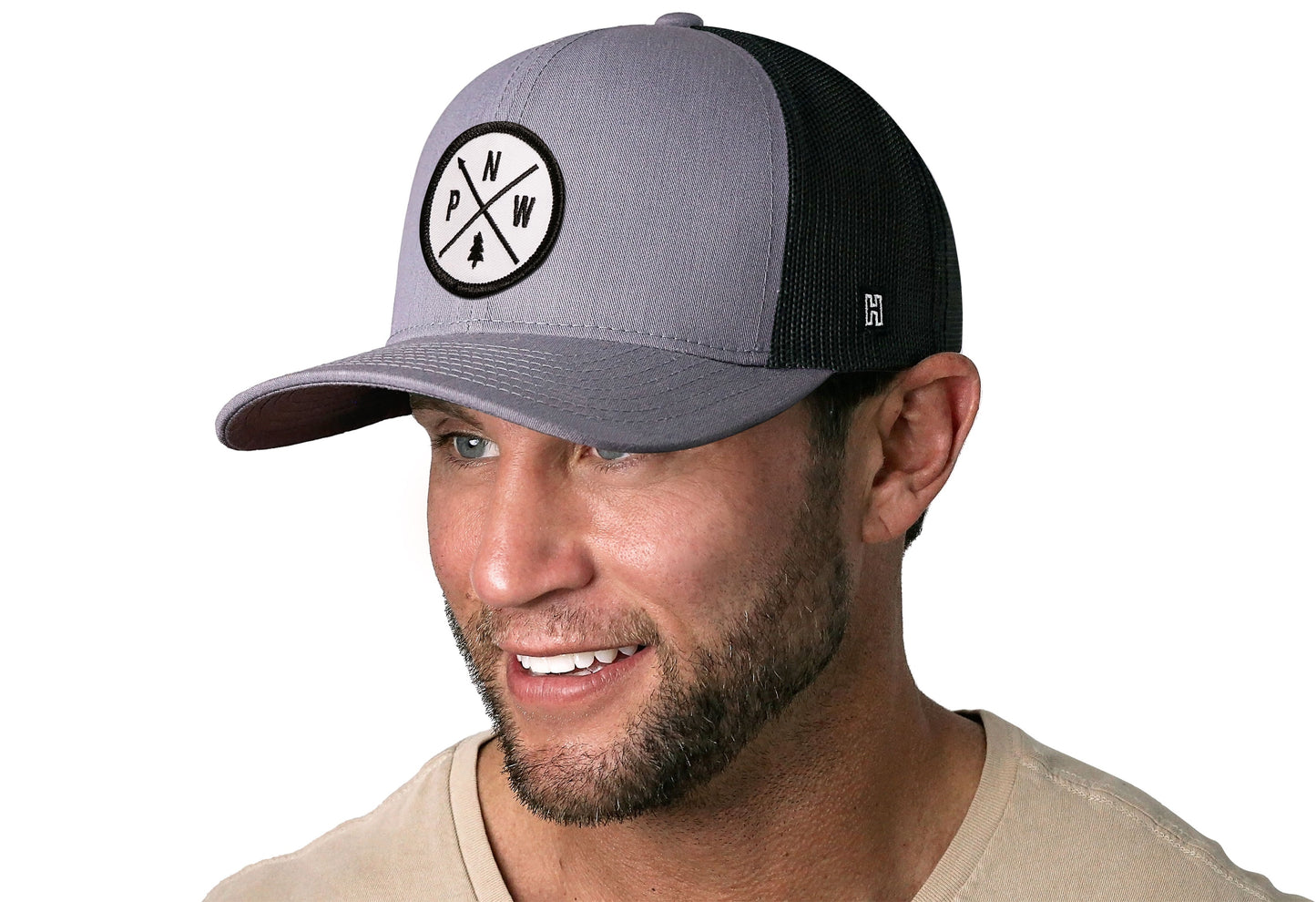PNW Trucker Haka Hat Gray-Black PNW X Snapback