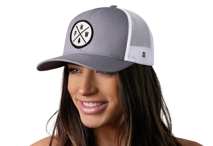 PNW Trucker Haka Hat Gray-White PNW X Snapback