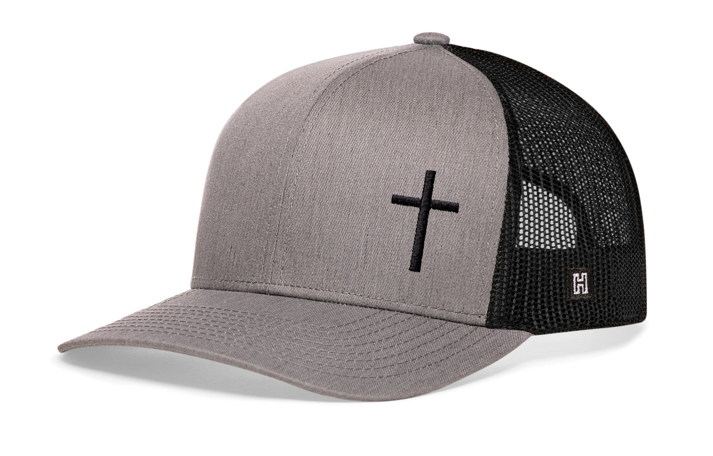 Cross Trucker Haka Hat Gray-Black cross Snapback