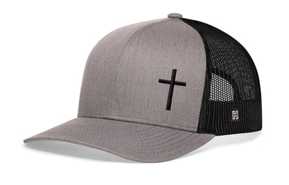Cross Trucker Haka Hat Gray-Black cross Snapback