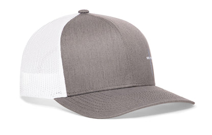 Cross Trucker Haka Hat Gray-White Cross Snapback