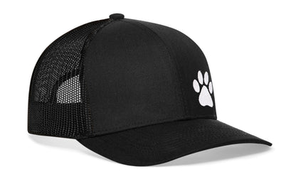Paw Trucker Haka Hat Black Animal Print Snapback