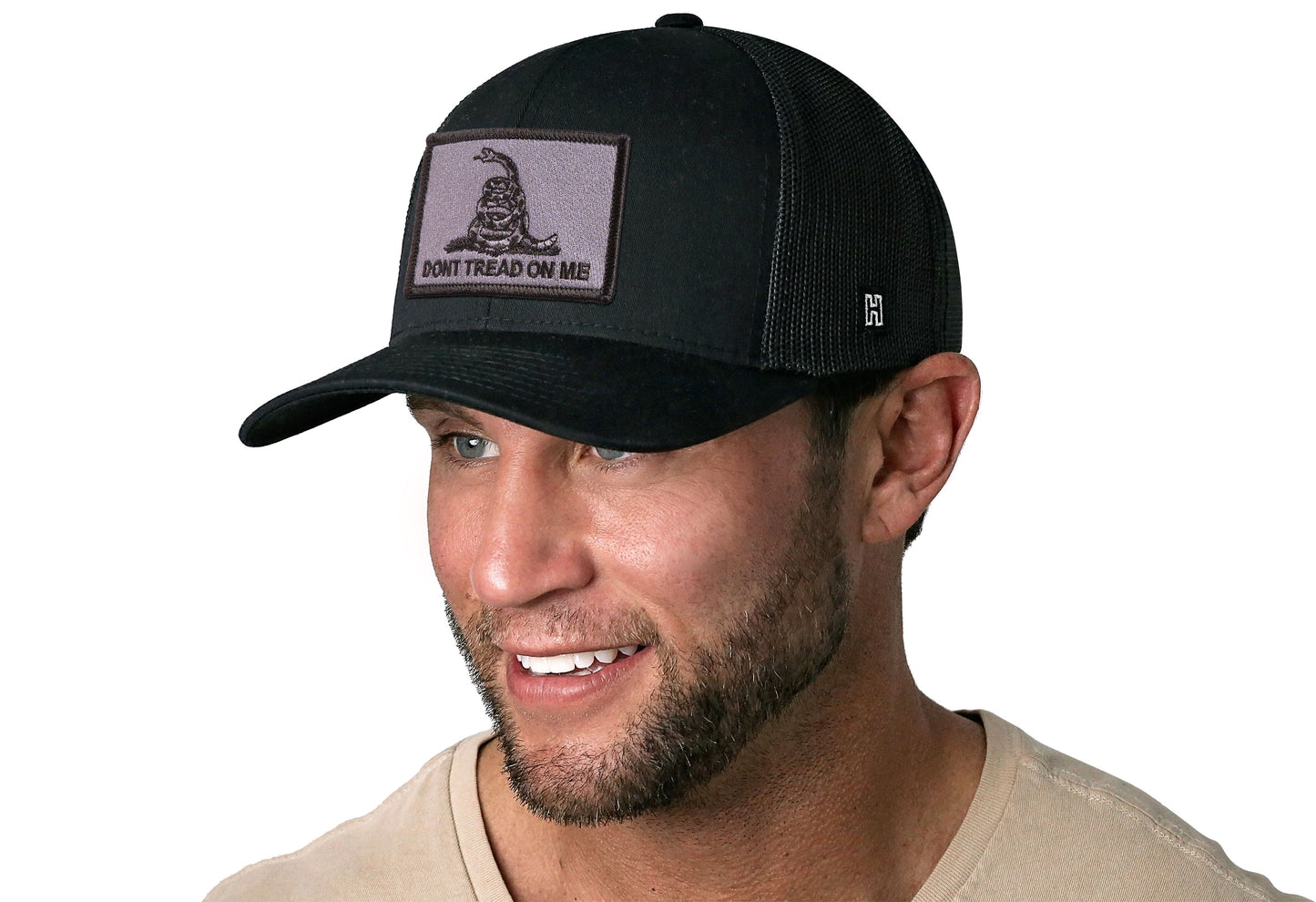 Dont Tread On Me Trucker Haka Hat Black Gadsden Flag Tactical Snapback