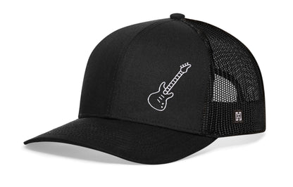 Electric Bass Trucker Haka Hat Black Electric Guitar Snapback