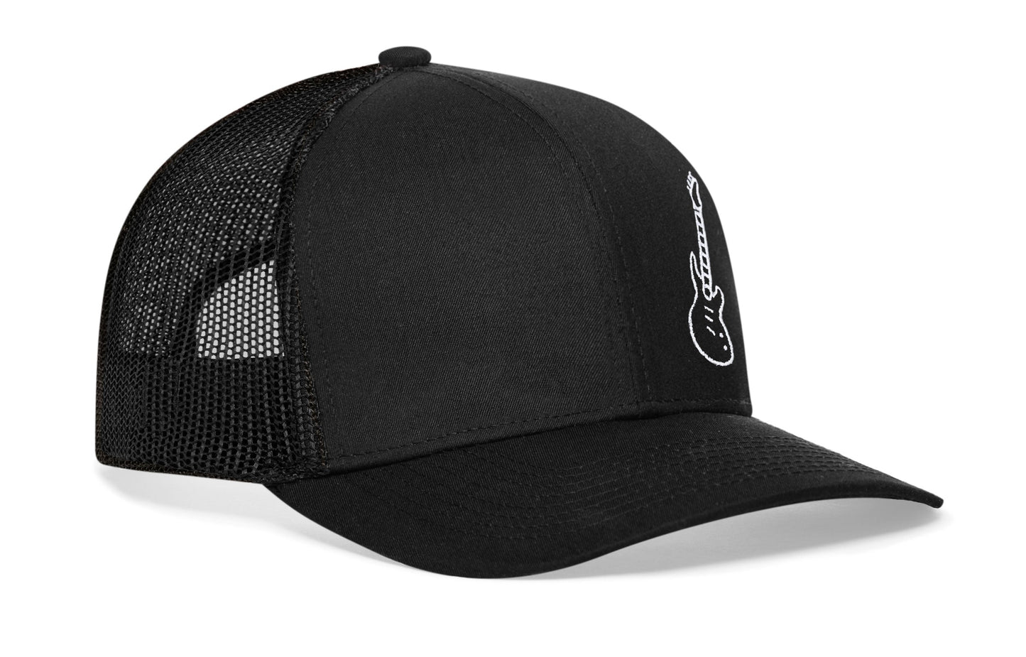 Electric Bass Trucker Haka Hat Black Electric Guitar Snapback