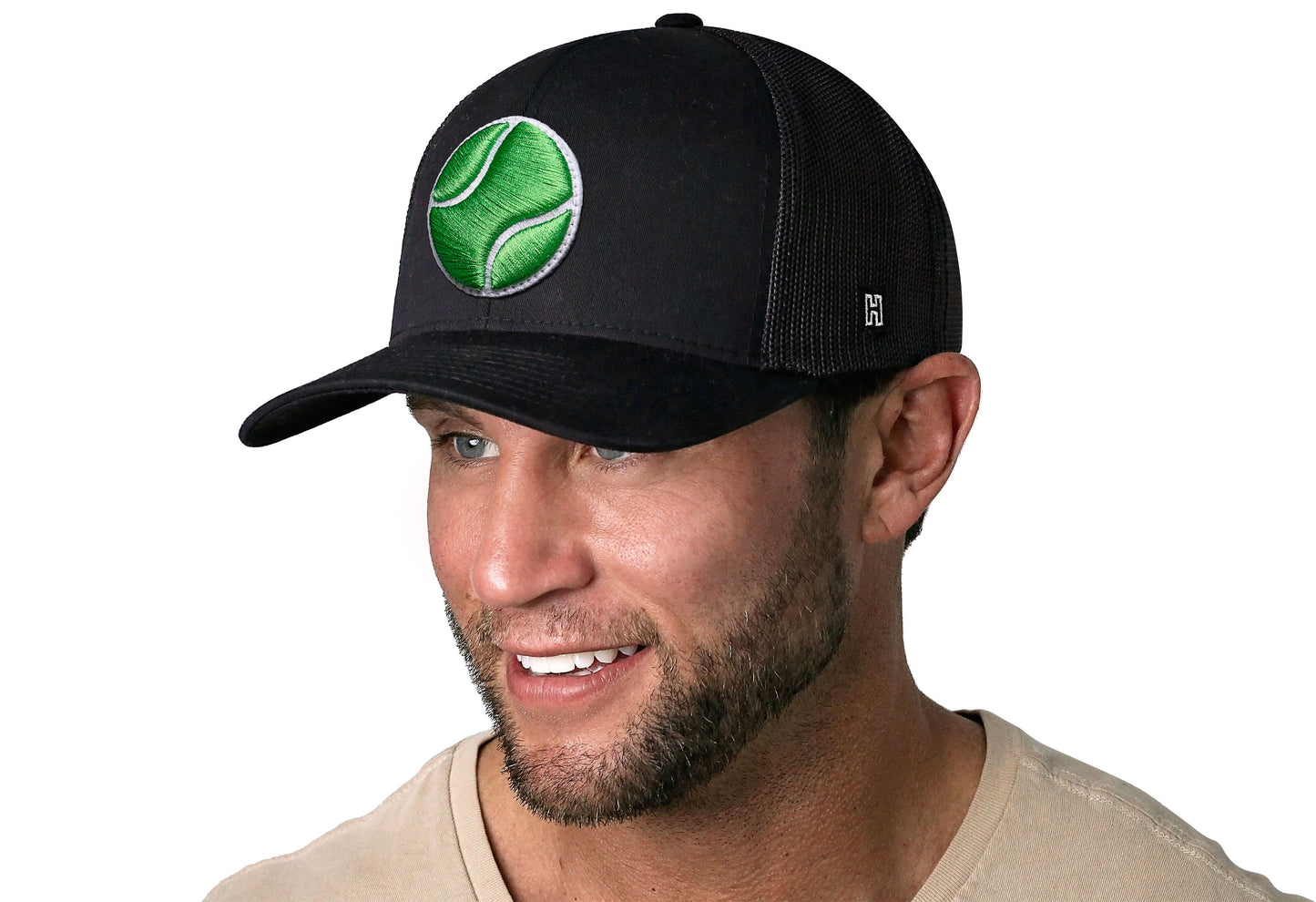 Tennis Trucker Haka Hat Black Tennis Ball Snapback
