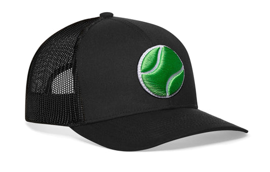 Tennis Trucker Haka Hat Black Tennis Ball Snapback