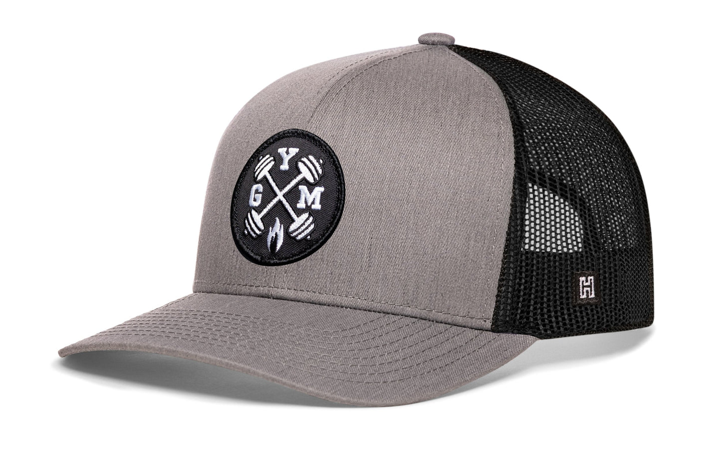GYM Trucker Haka Hat Gray-Black Workout Snapback