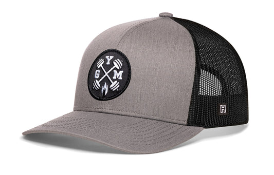 GYM Trucker Haka Hat Gray-Black Workout Snapback