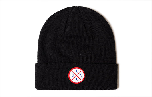 USA Beanie Haka Hat Black USA X