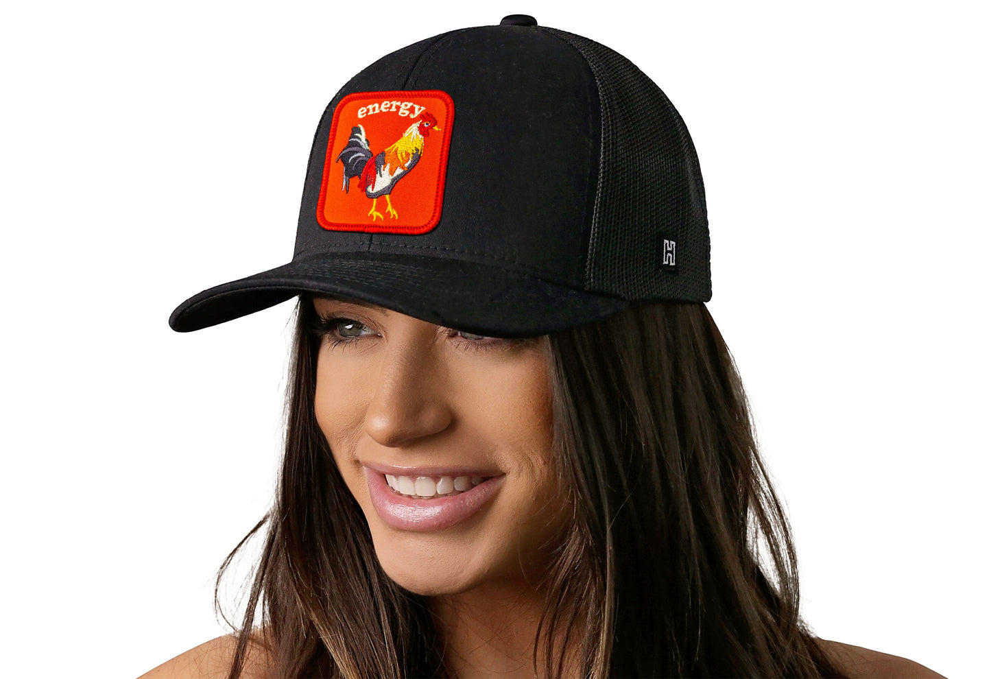 Rooster Energy Trucker Haka Hat Black Chicken Snapback