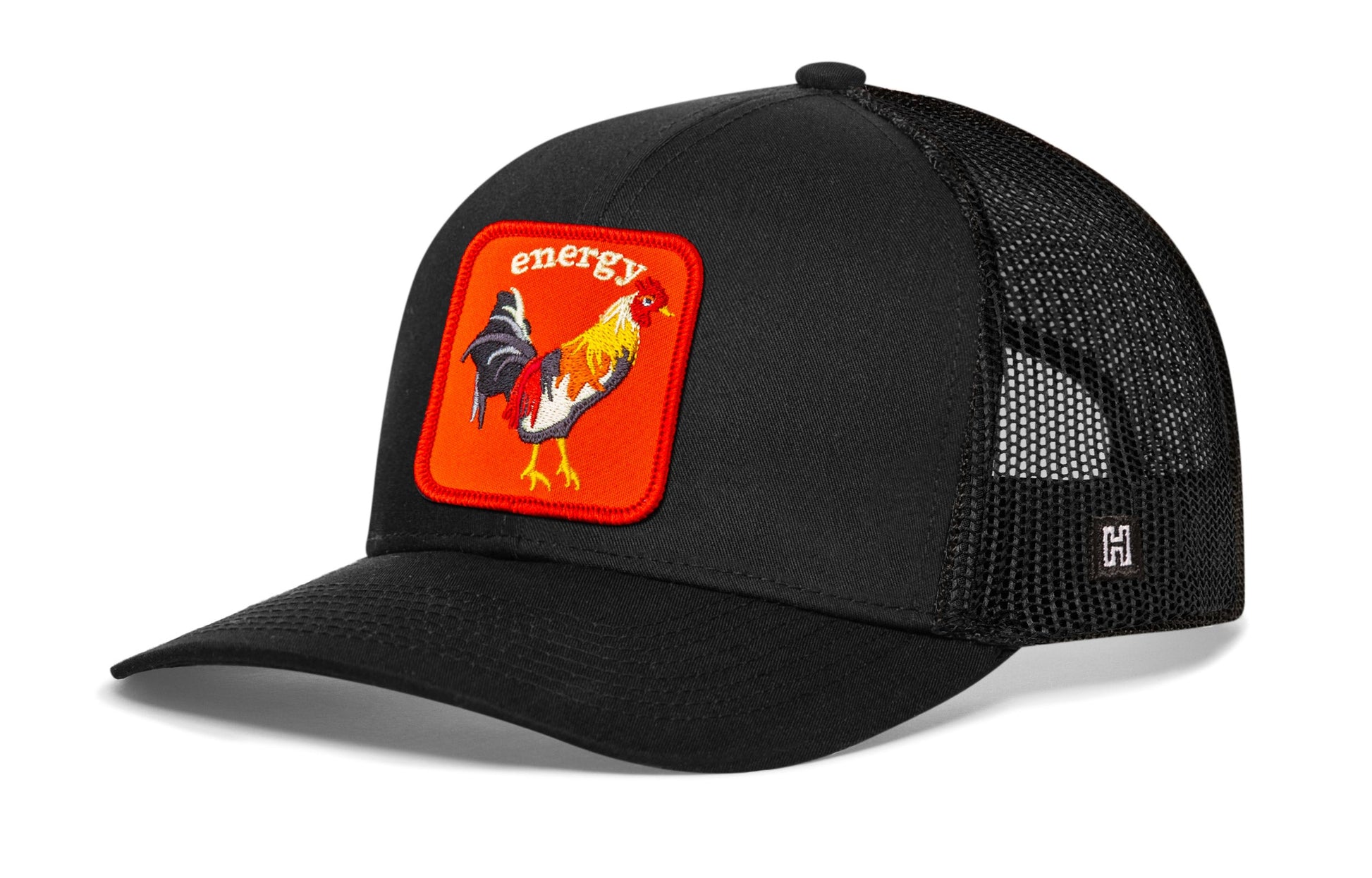 Rooster Energy Trucker Haka Hat Black Chicken Snapback