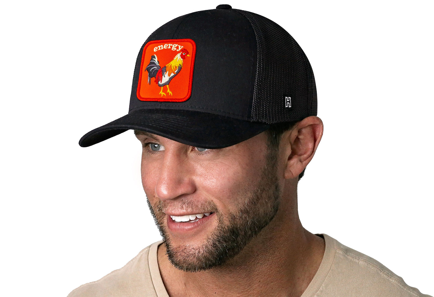 Rooster Energy Trucker Haka Hat Black Chicken Snapback