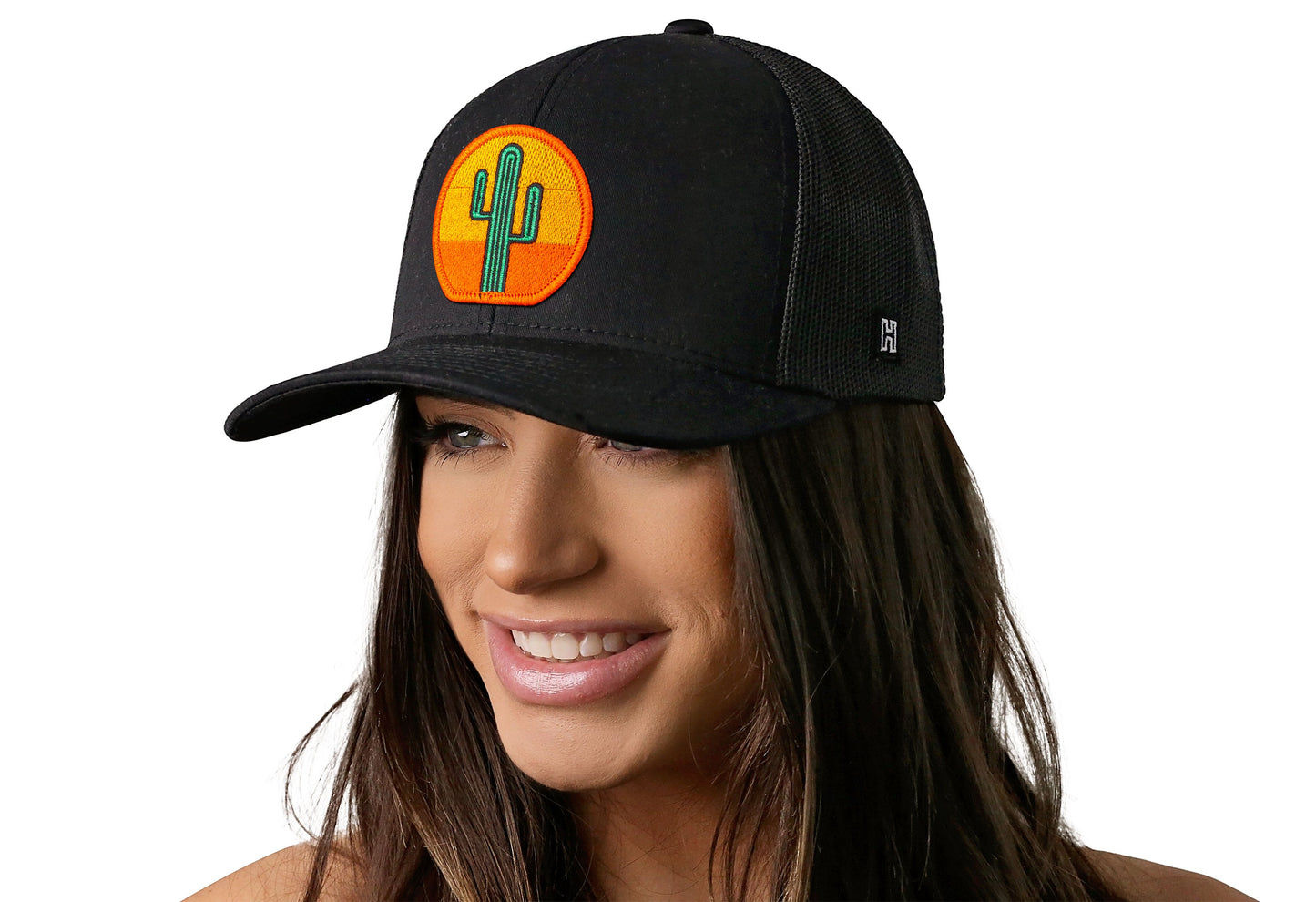 Cactus Sunset Trucker Haka Hat Black Cactus Sunet Snapback