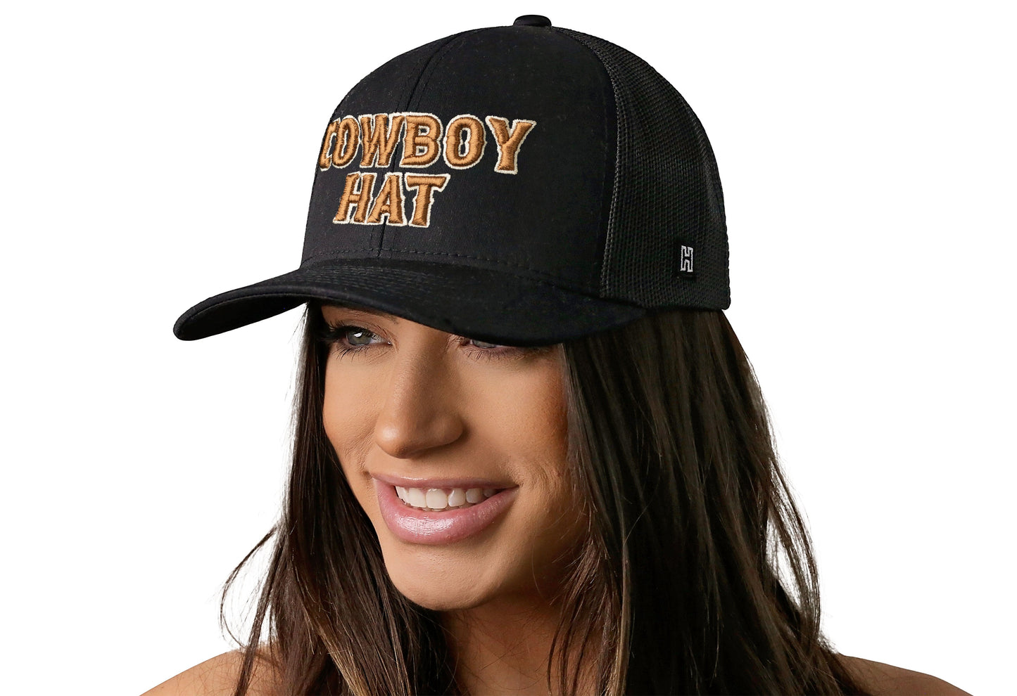 Cowboy Trucker Haka Hat Black Snapback