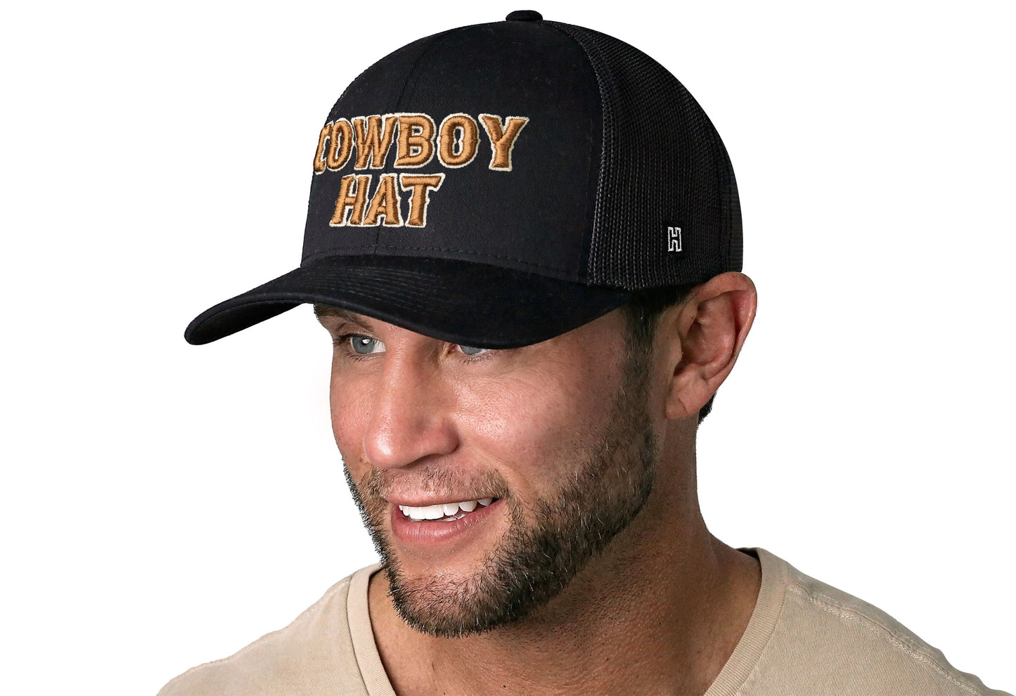 Cowboy Trucker Haka Hat Black Snapback