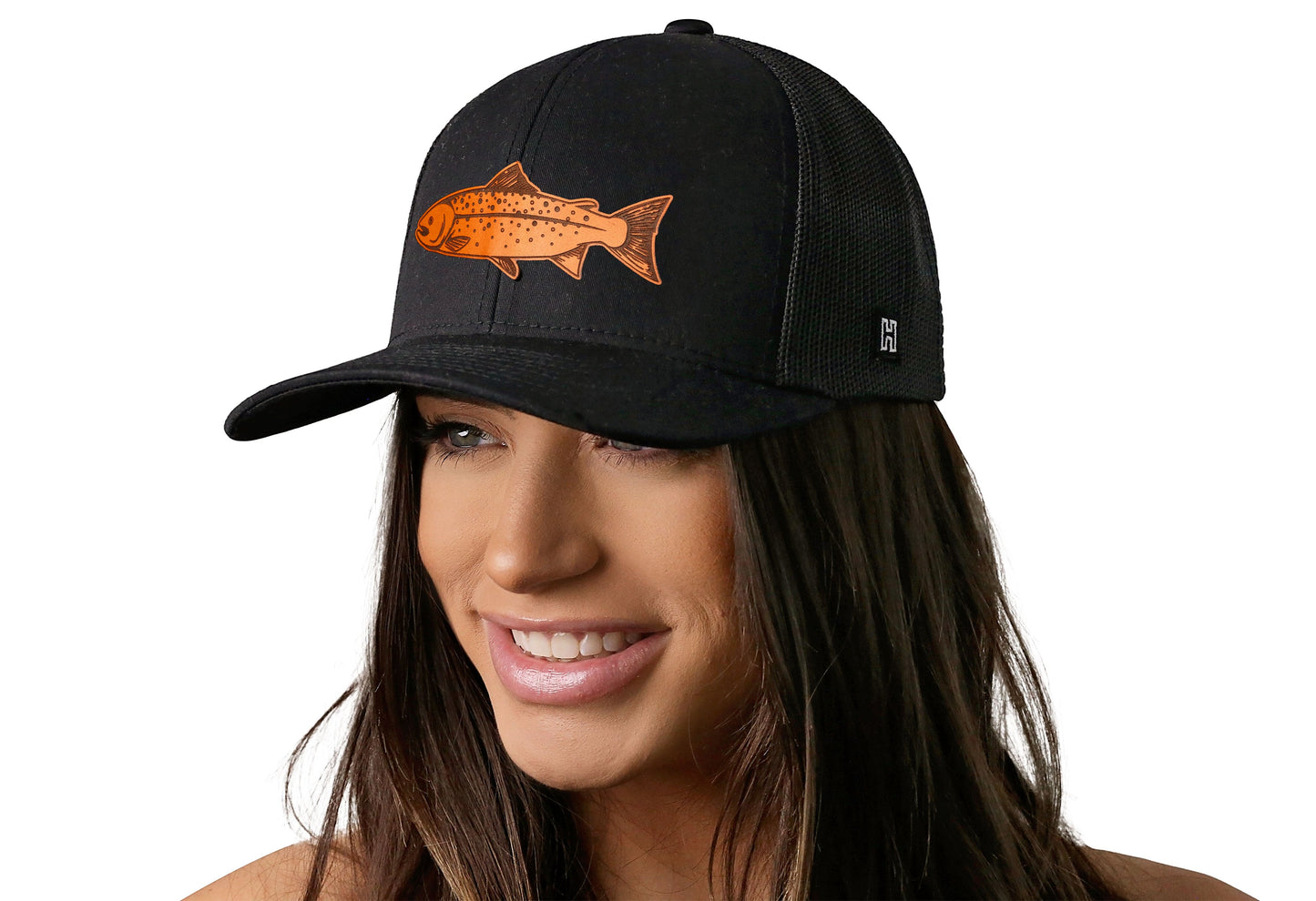 Salmon Trucker Haka Hat Black Salmon Snapback