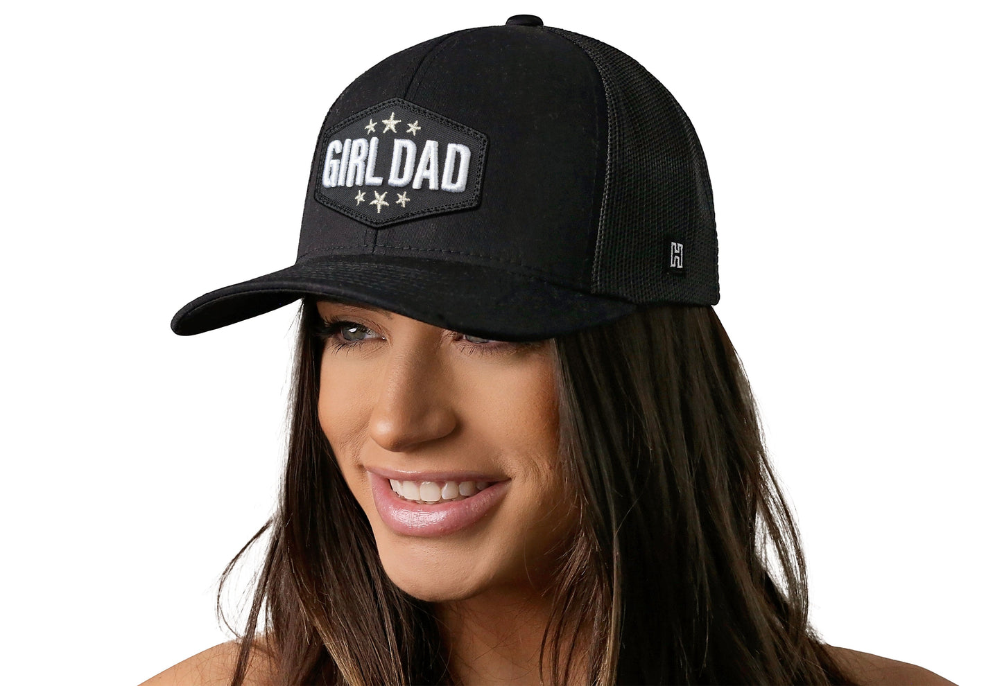 Girl Dad Trucker Haka Hat Black  Snapback