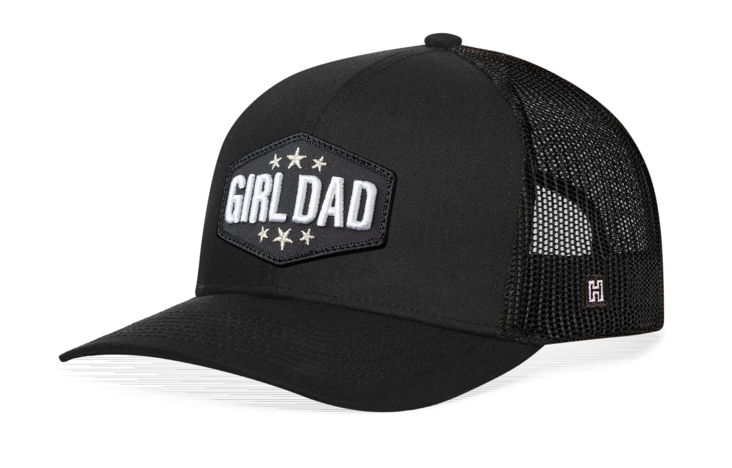 Girl Dad Trucker Haka Hat Black  Snapback