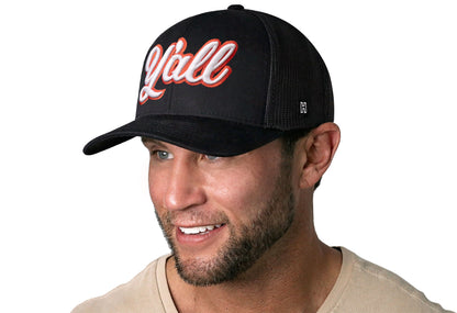 Y'all Trucker Haka Hat Black Script Snapback