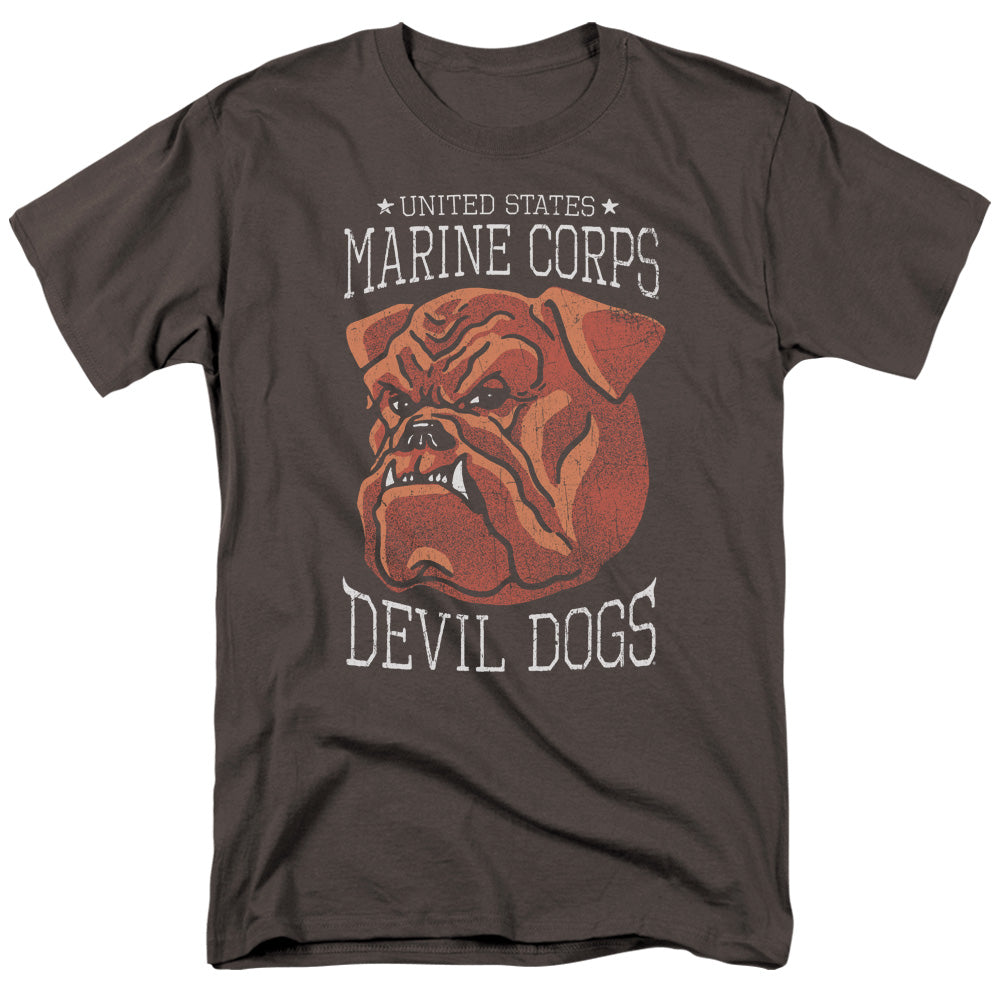 Us Marine Corps Devil Dogs Mens T Shirt Charcoal
