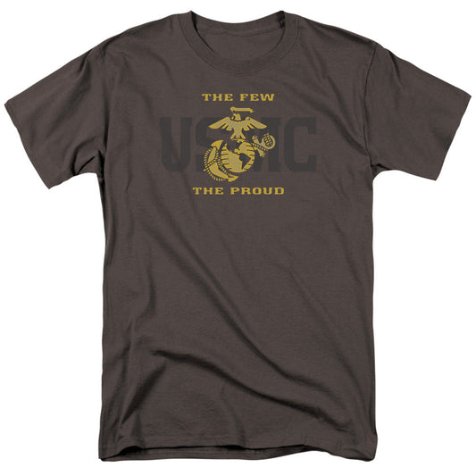 Us Marine Corps Split Tag Mens T Shirt Charcoal