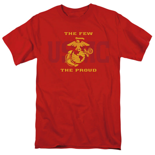 Us Marine Corps Split Tag Mens T Shirt Red
