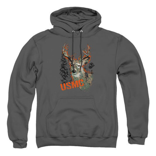Us Marine Corps Marine Deer Mens Hoodie Charcoal