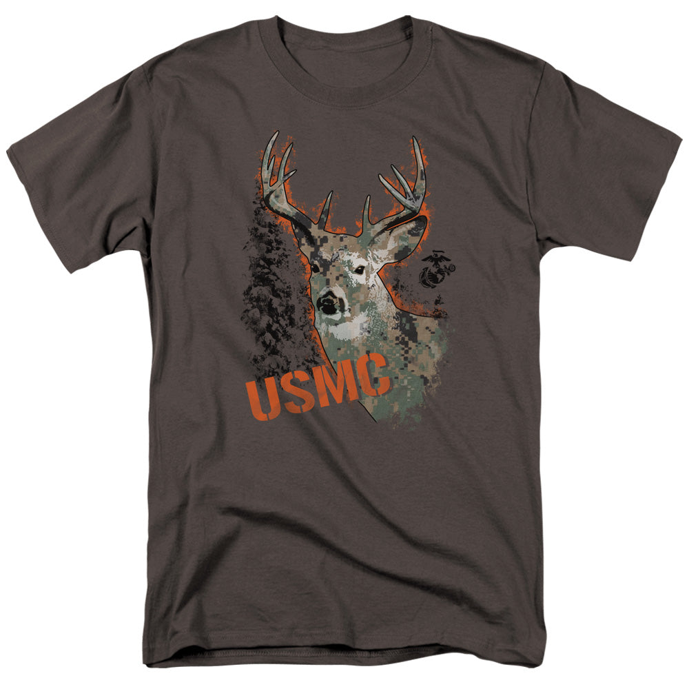 Us Marine Corps Marine Deer Mens T Shirt Charcoal