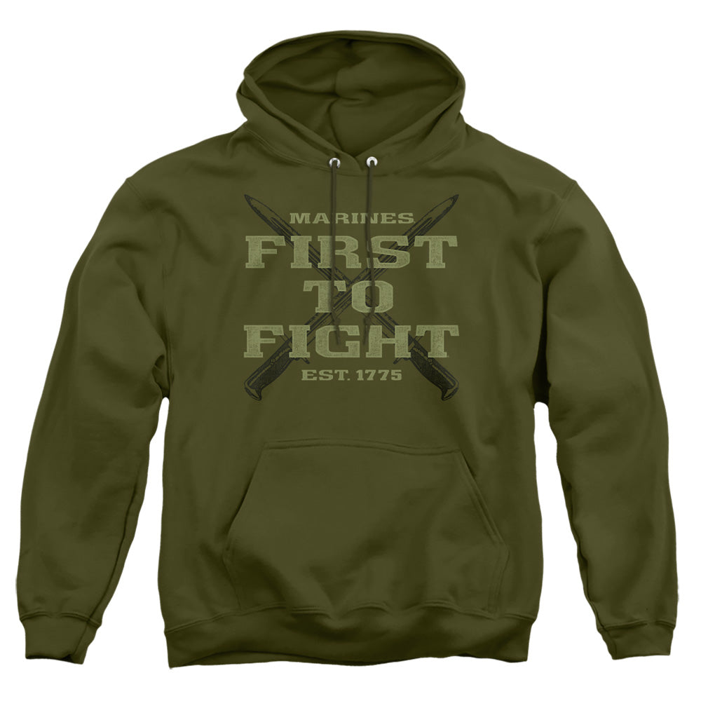 Us Marine Corps First Mens Hoodie Military Green