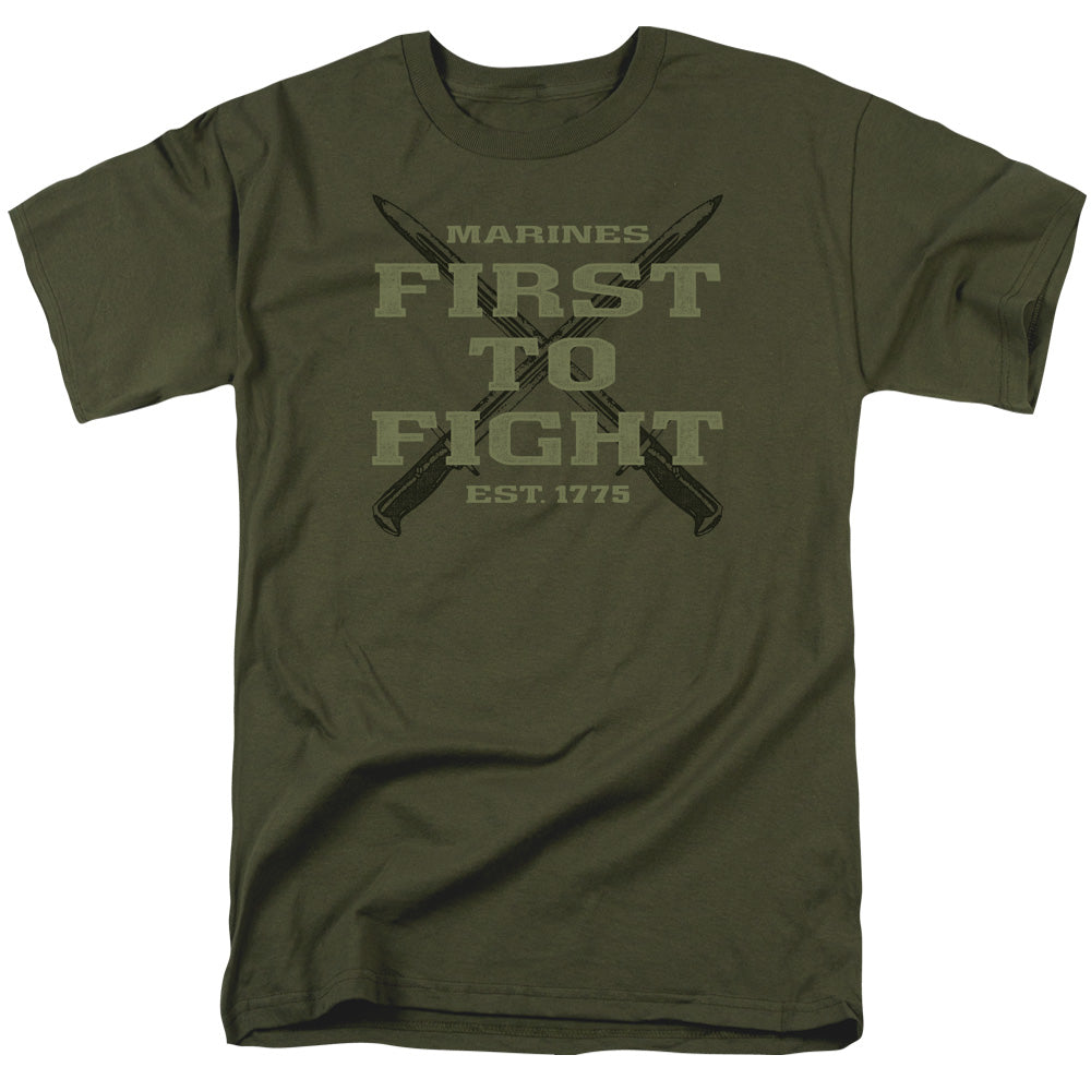 Us Marine Corps First Mens T Shirt Military Green