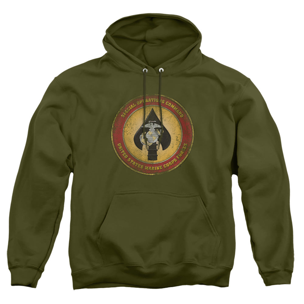 Us Marine Corps Special Operations Command Patch Mens Hoodie Military Green
