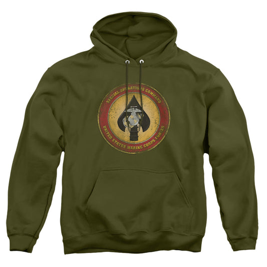 Us Marine Corps Special Operations Command Patch Mens Hoodie Military Green