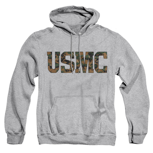 Us Marine Corps Usmc Camo Fill Mens Hoodie Athletic Heather