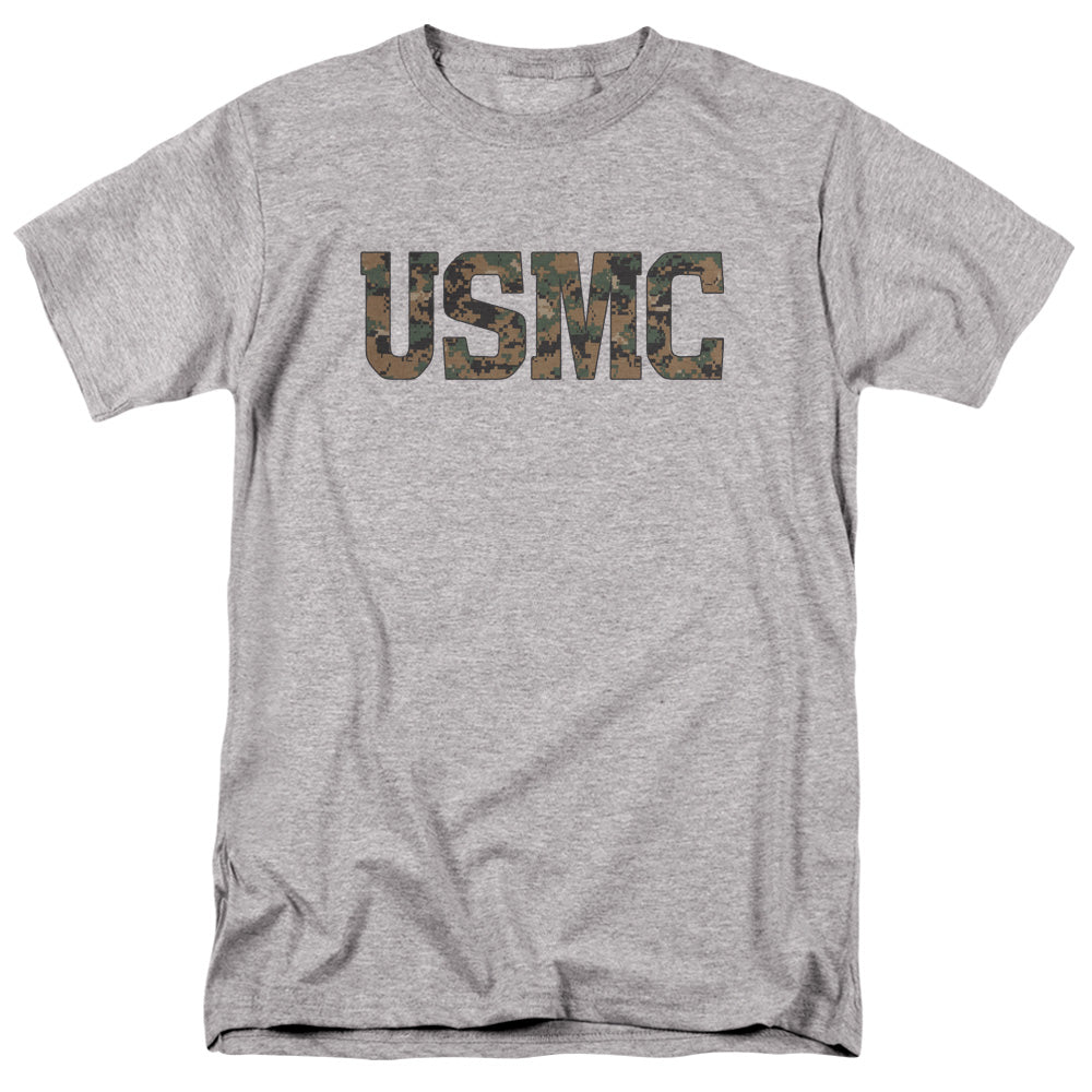 Us Marine Corps Usmc Camo Fill Mens T Shirt Athletic Heather