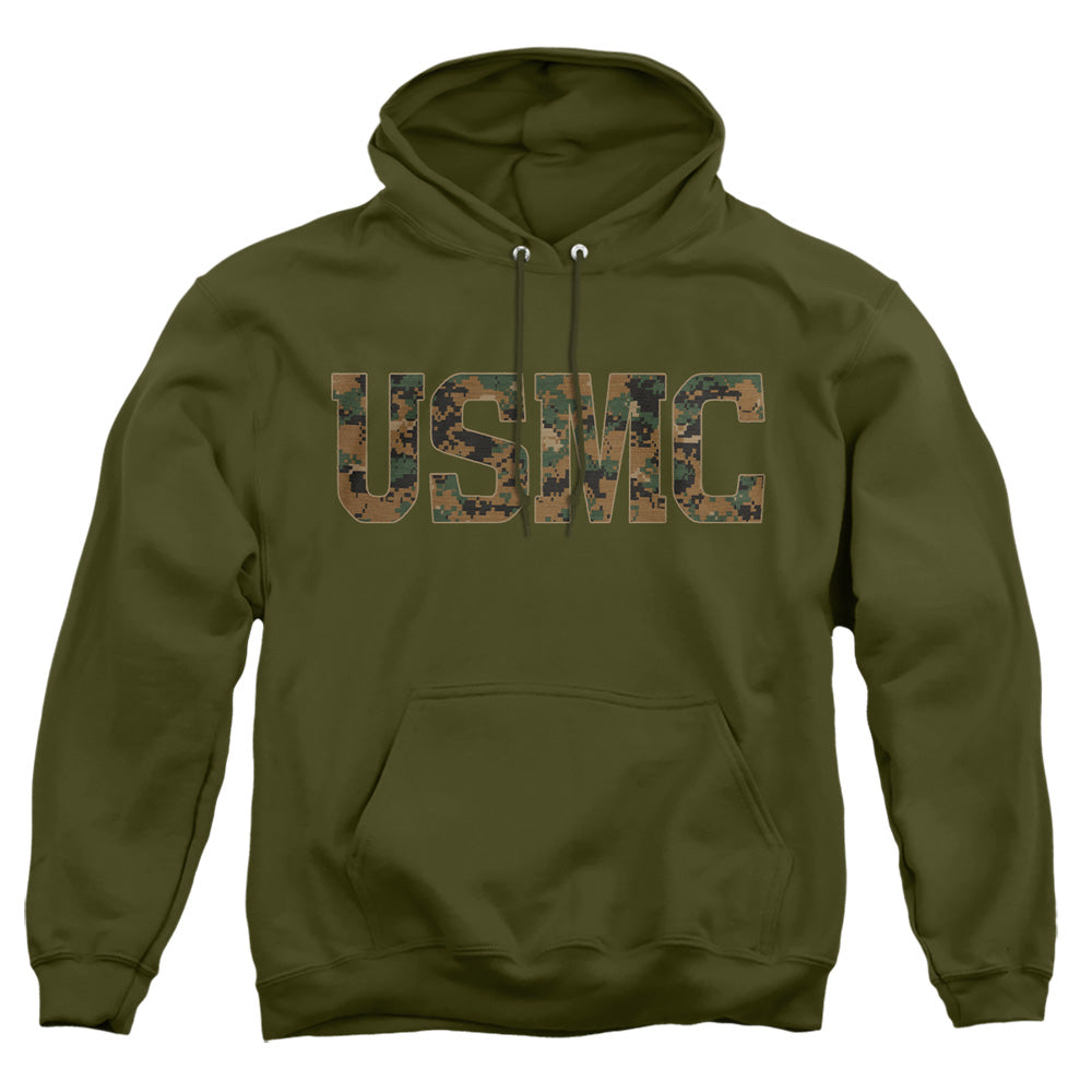 Us Marine Corps Usmc Camo Fill Mens Hoodie Military Green