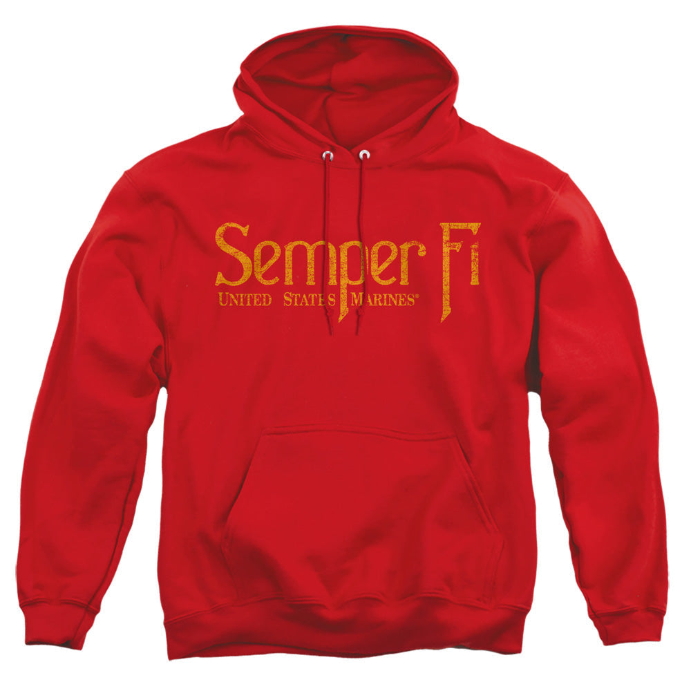 Us Marine Corps Semper Fi Mens Hoodie Red