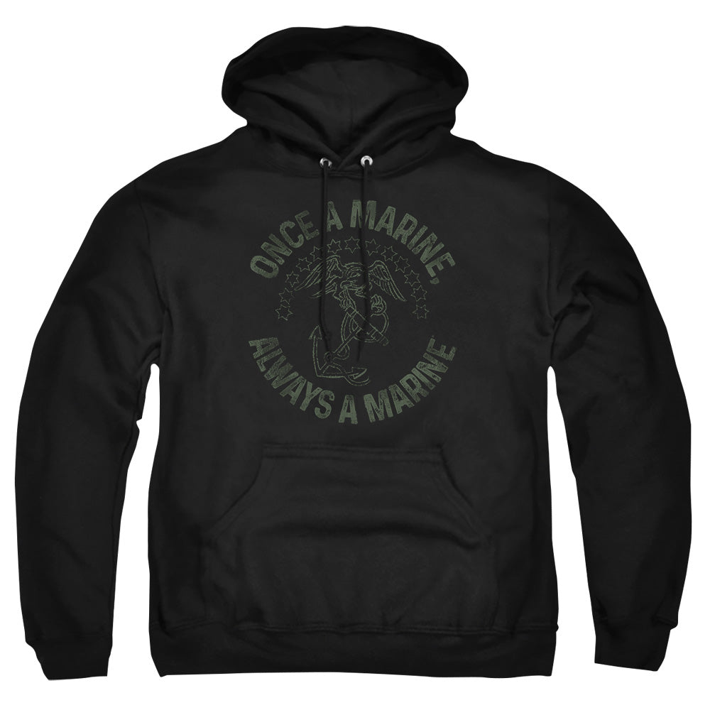 Us Marine Corps Always A Marine Mens Hoodie Black