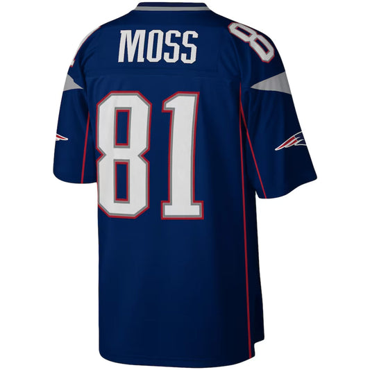 New England Patriots - Randy Moss Navy 2007 Legacy Player Mitchell & Ness Men's Jersey Navy Blue