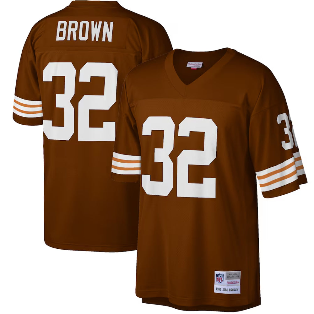 Cleveland Browns - NFL Jim Brown 1963 Brown Jersey