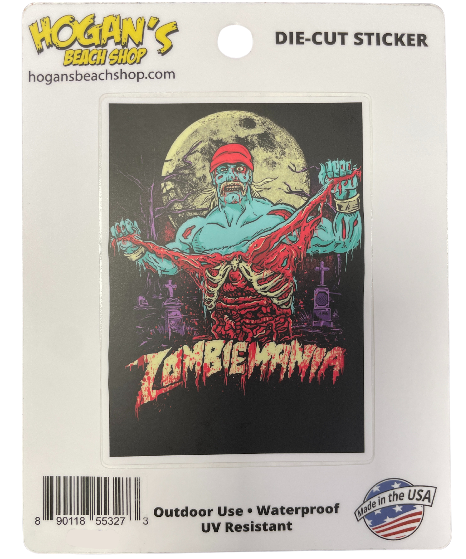 Hulk Hogan Beach House Zombiemania Die-Cut Sticker